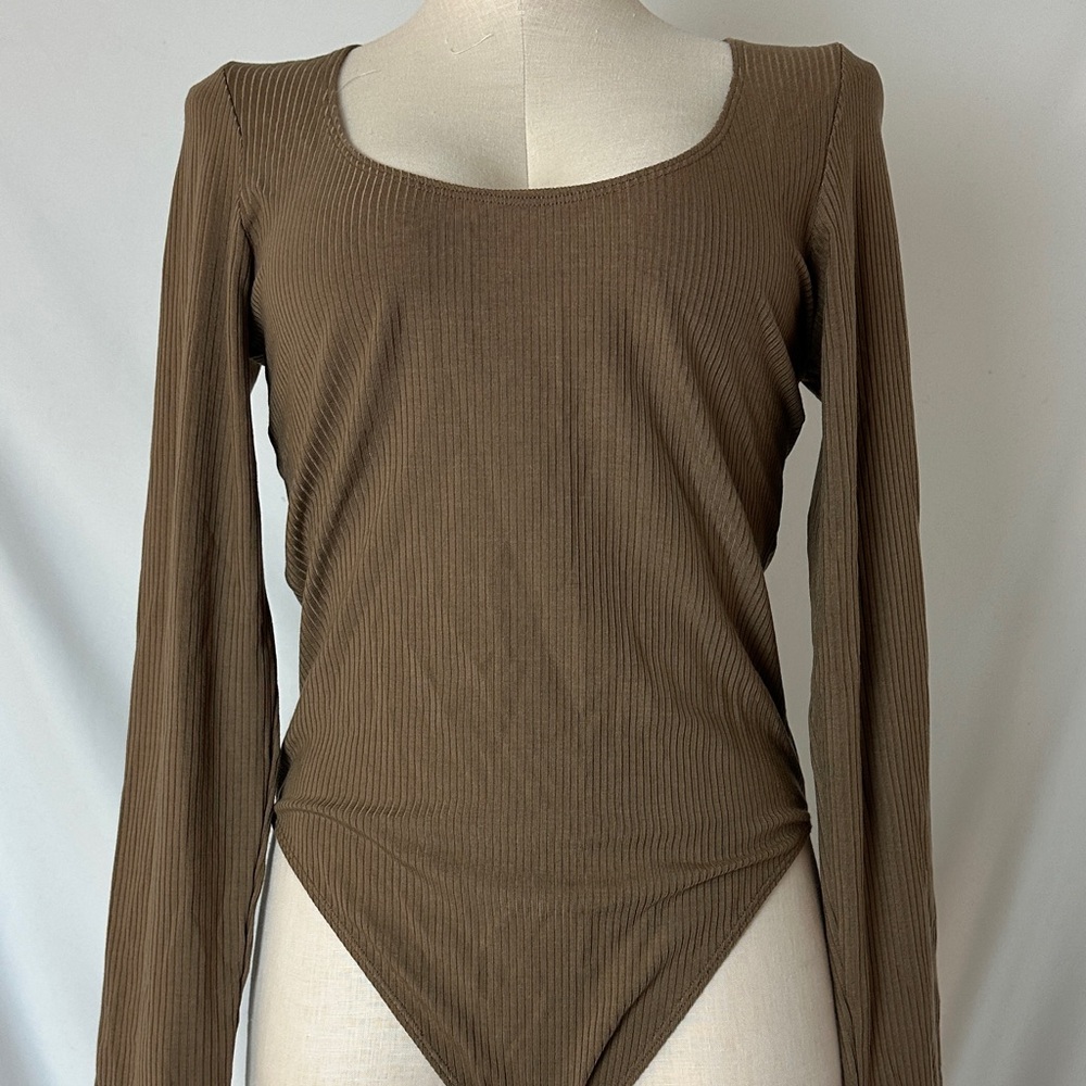 OZMA Women's Brown Long Sleeve Bodysuit